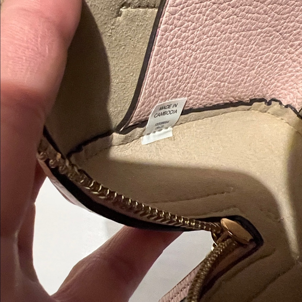 Tory Burch Pink Satchel/Crossbody Bag & Card Case - Picture 14 of 16